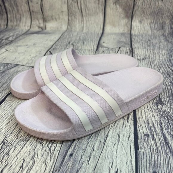 Adidas Adilette Aqua Slides Lavender Purple Women's Size 6 Slip On Sandals - Picture 6 of 9